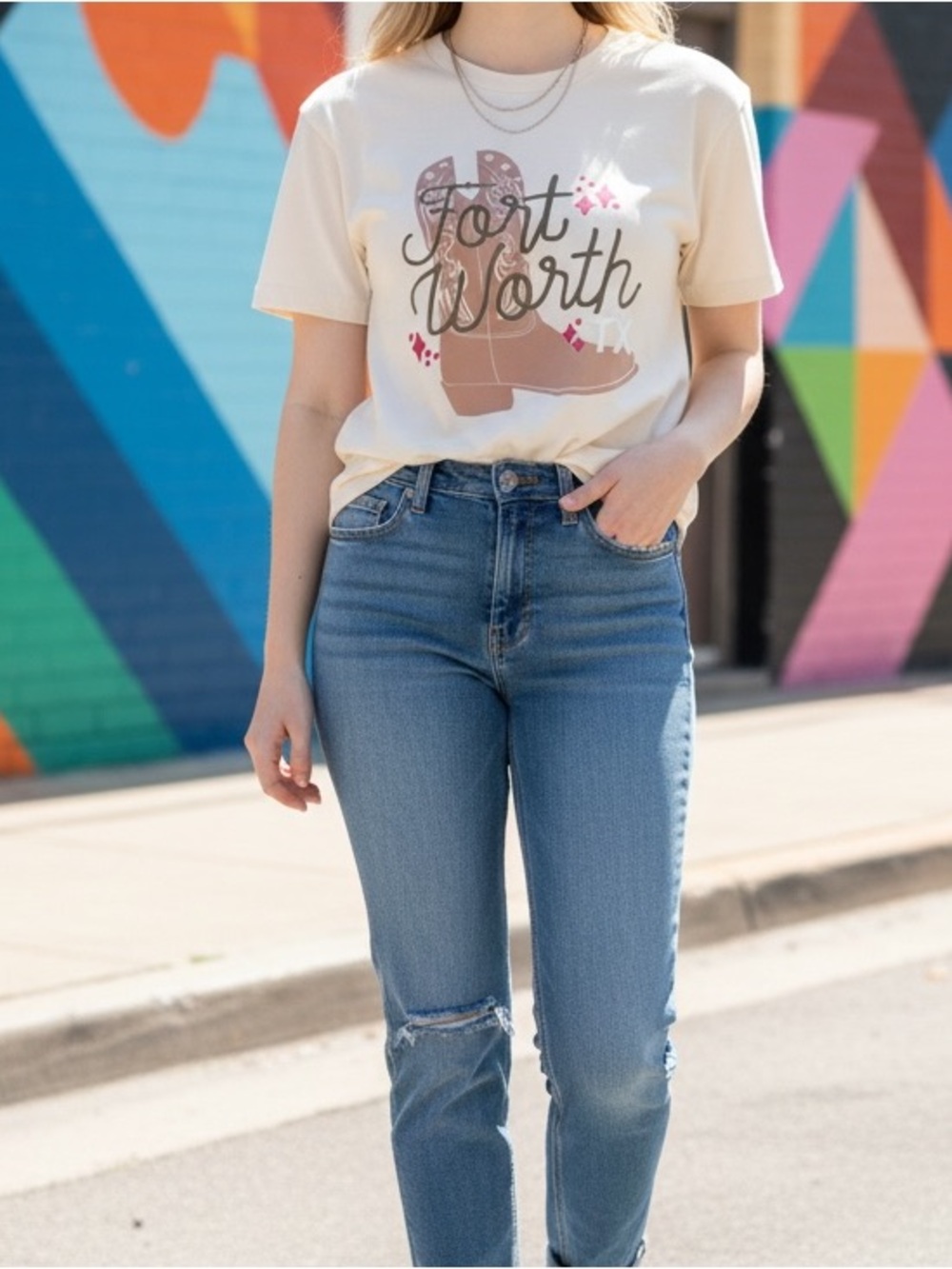 Flea Style "Fort Worth TX" Cowboy Boot Graphic Tee